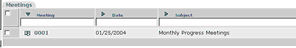 Meeting Grid Folder View
